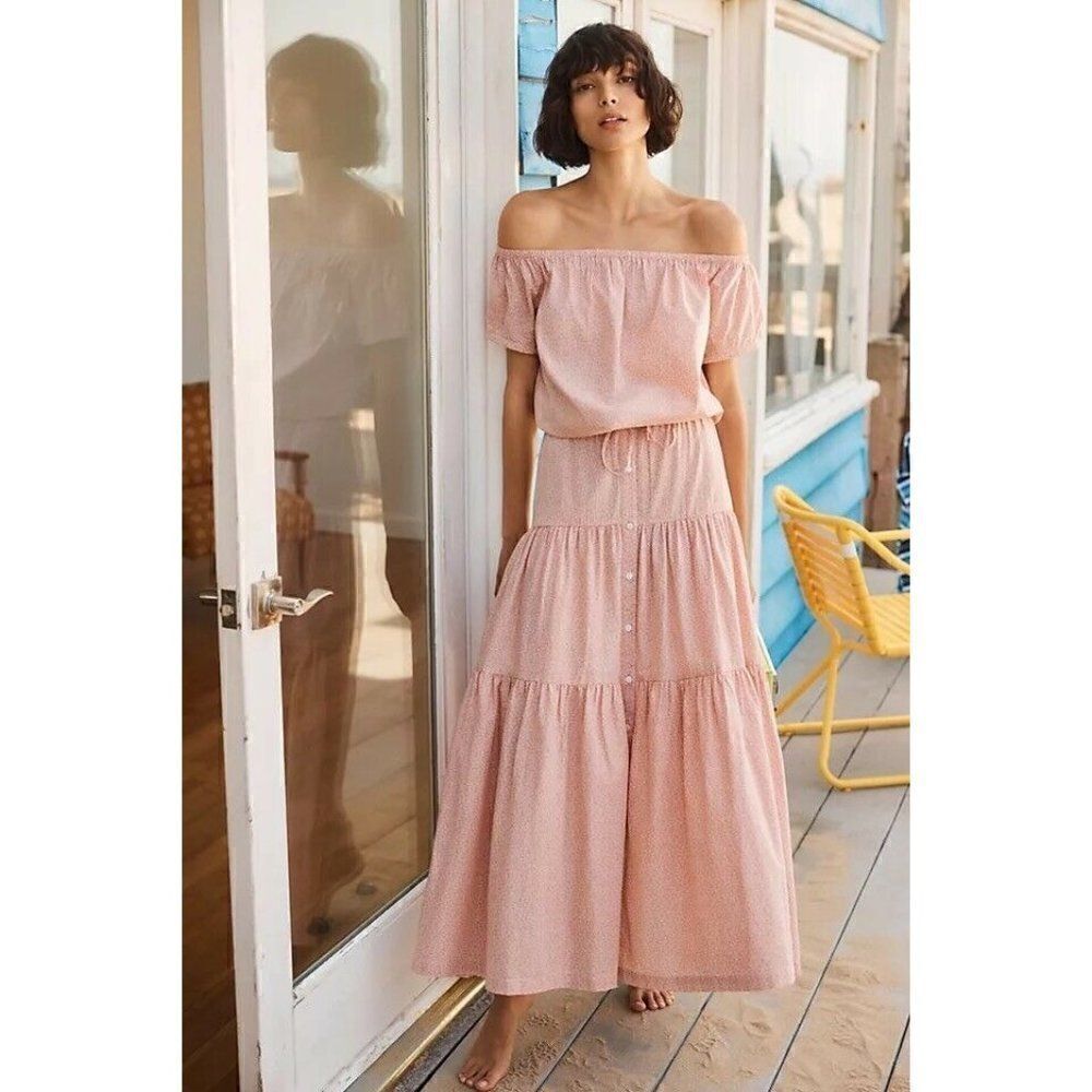 NWT ANTHROPOLOGIE X FRYE ELSPETH FLORAL TIERED MAXI SKIRT